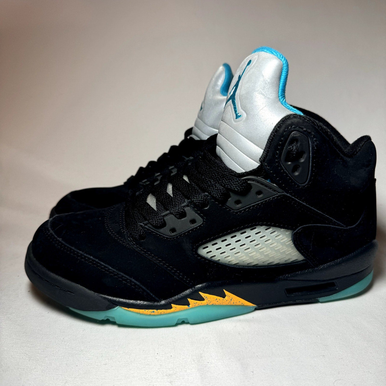 Air Jordan 5 Retro GS Aqua Kids Shoes  - Size 7