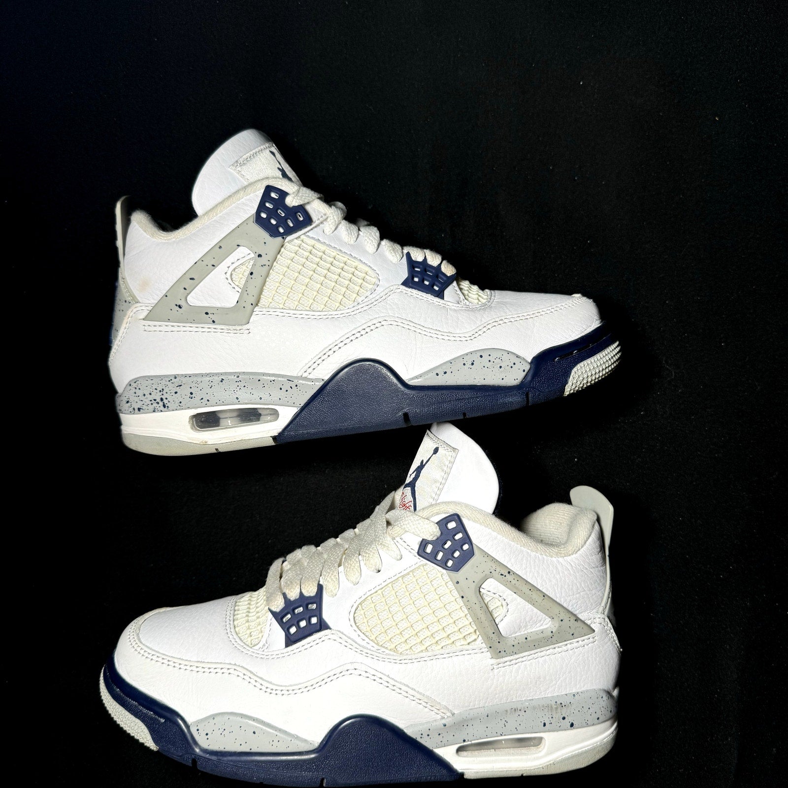 Air Jordan 4 Retro Midnight Navy Kids Shoes - Size 4.5