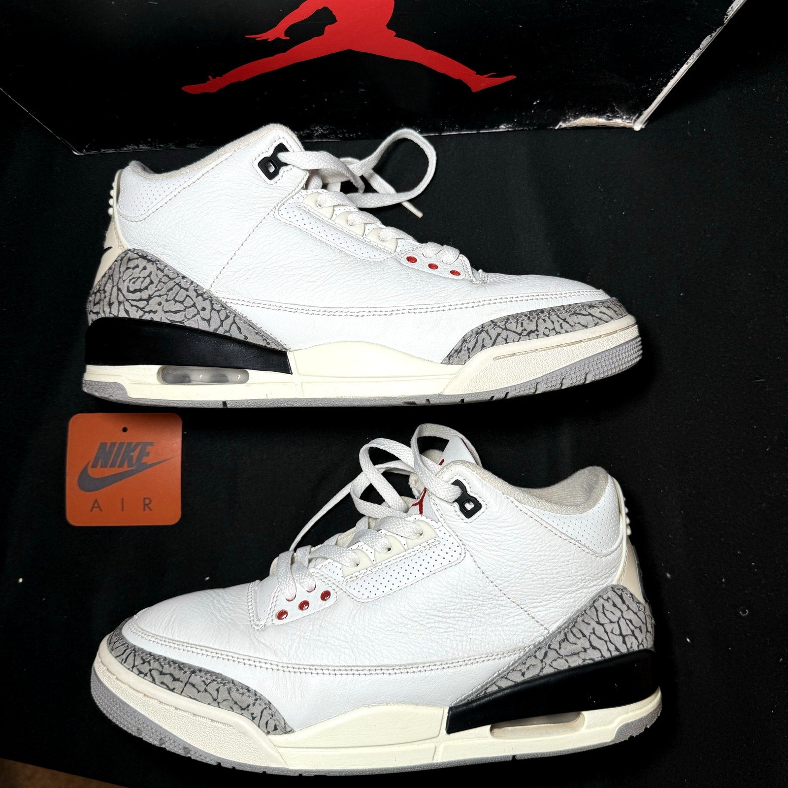 Air Jordan 3 Retro White Cement Reimagined Men's Shoes - Size 9.5