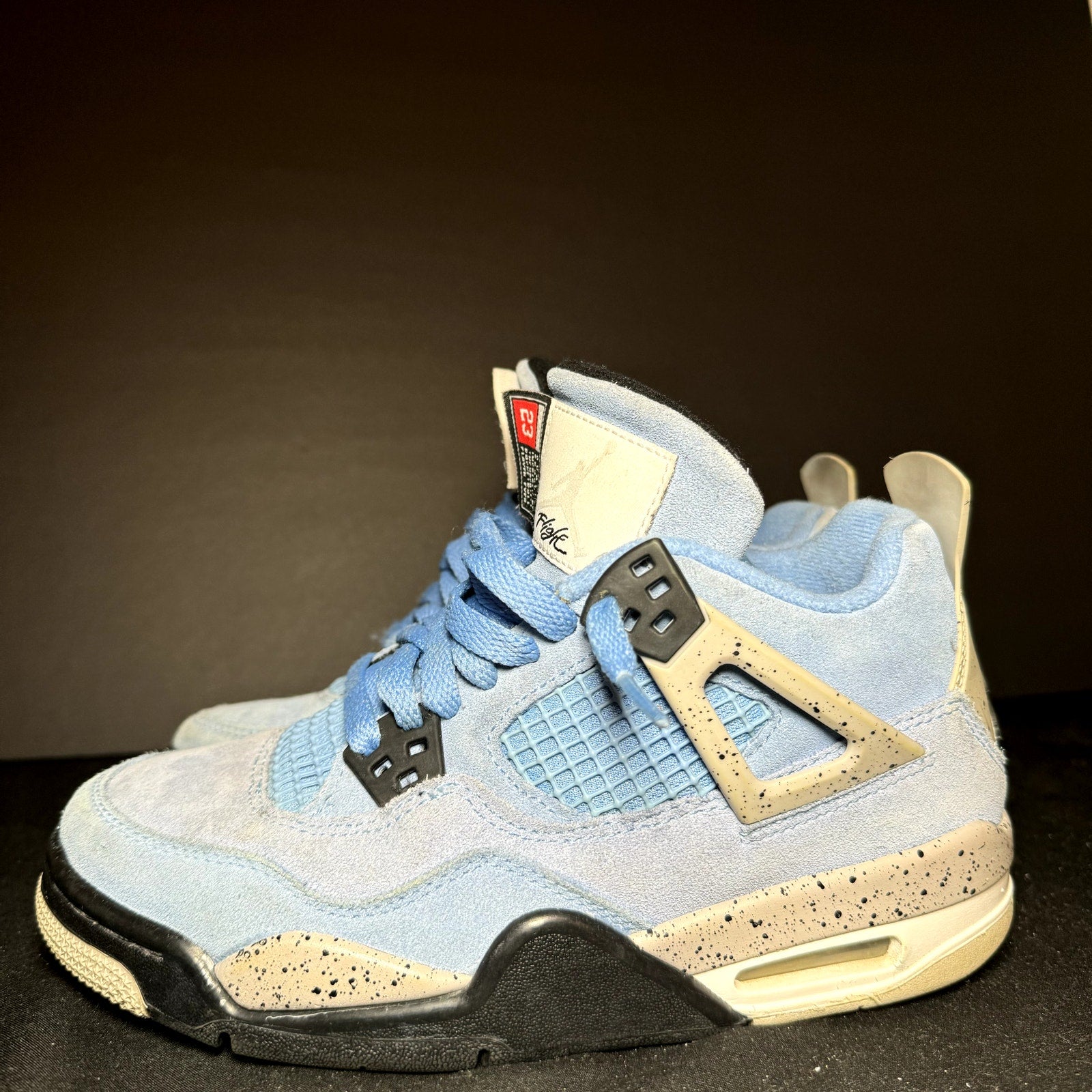 Air Jordan 4 Retro GS University Blue Kids Shoes - Size 4