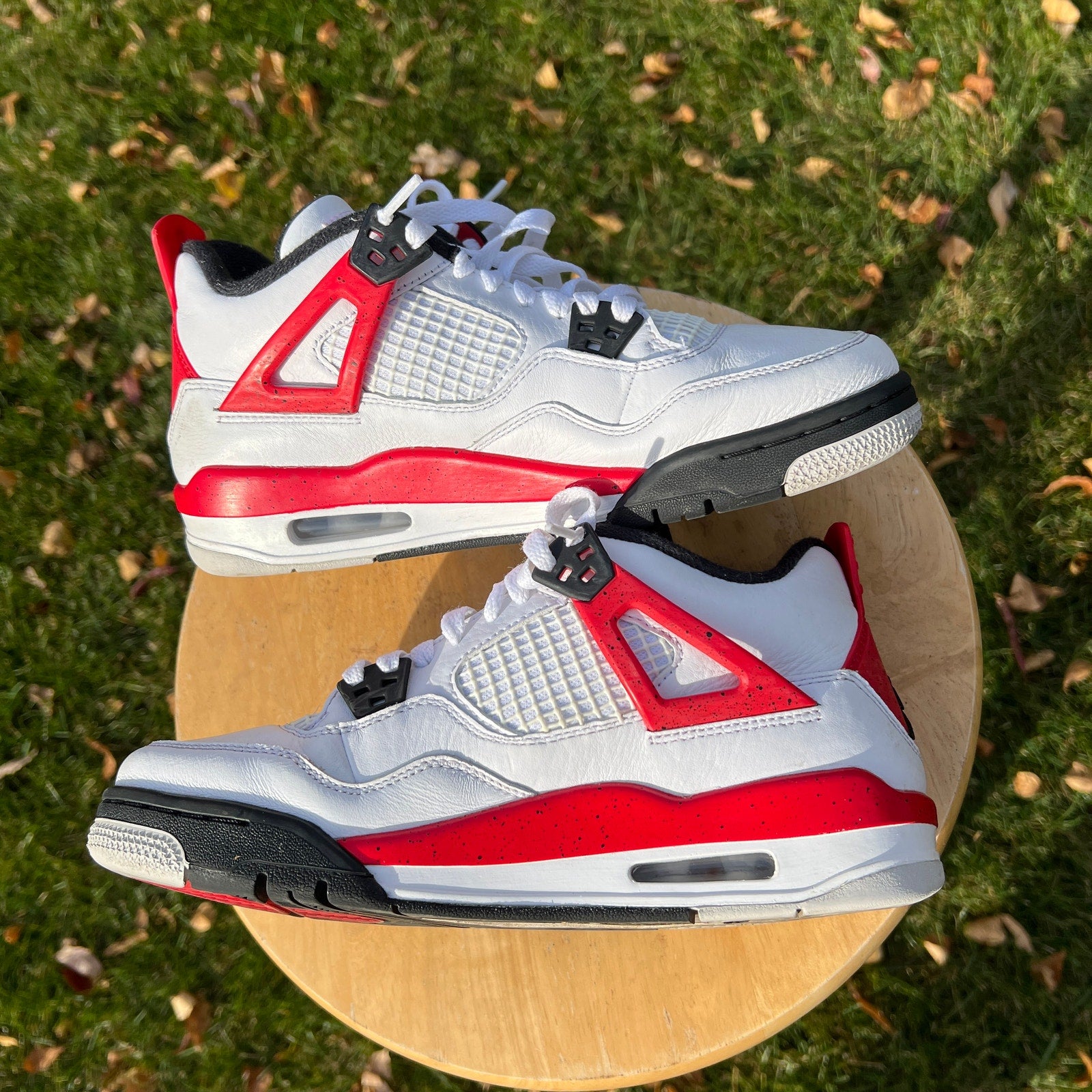 Air Jordan 4 Retro GS Red Cement Kids Shoes - Size 7