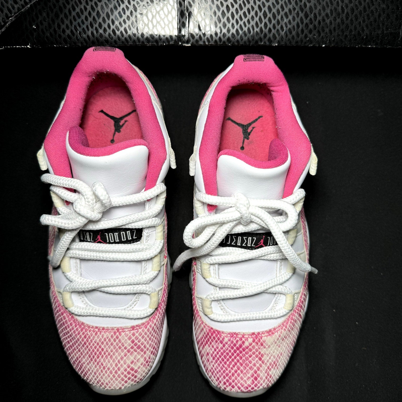 Air Jordan 11 Retro Low Pink Snakeskin 2019 Women's Shoes - Size 8