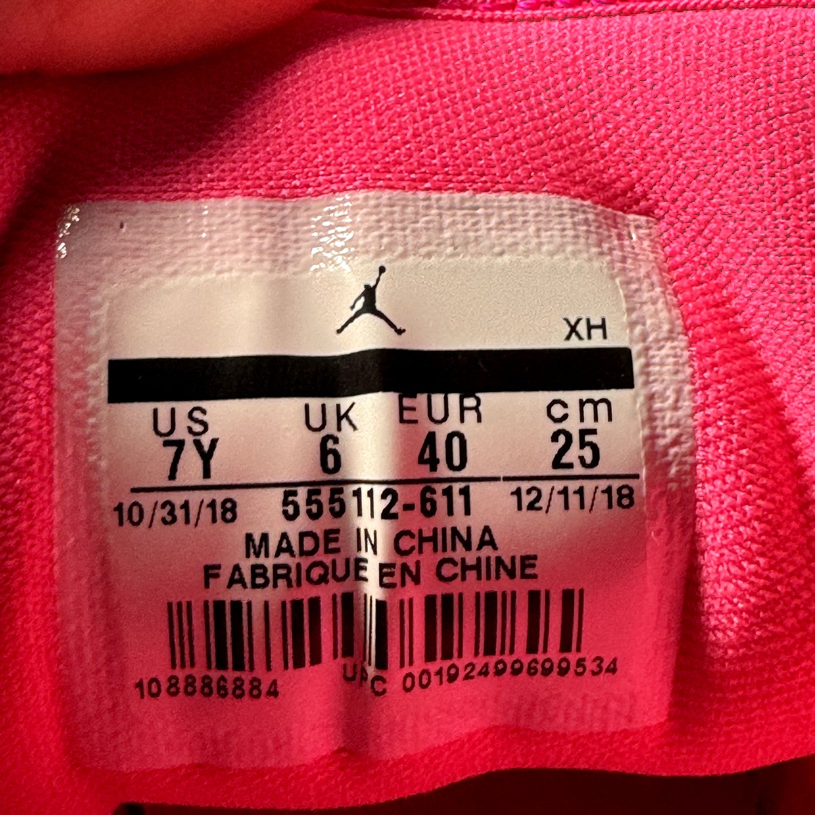 Air Jordan 1 Mid GS Hyper Pink Kids Shoes - Size 7