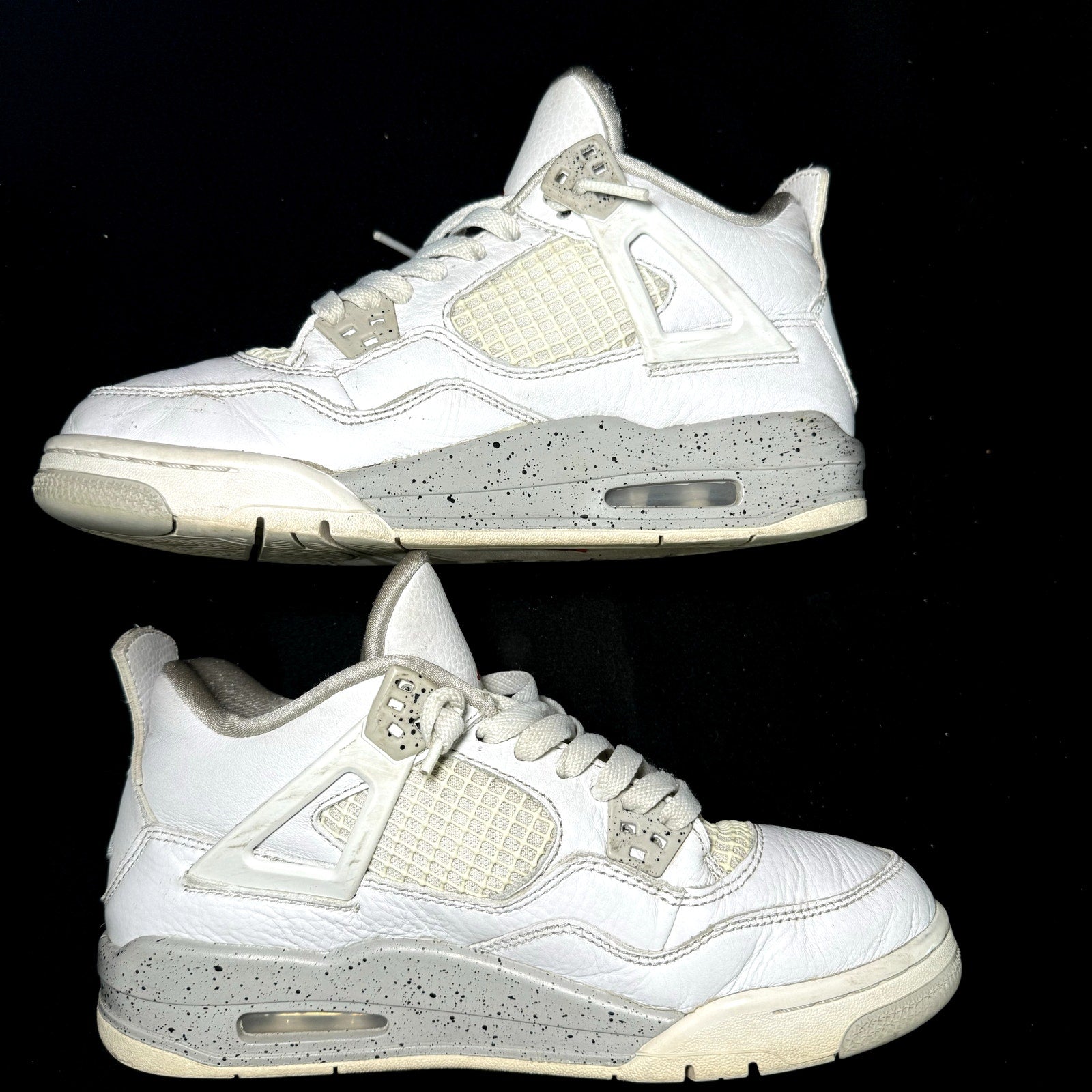 Air Jordan 4 Retro GS White Oreo Kids Shoes - Size 6.5