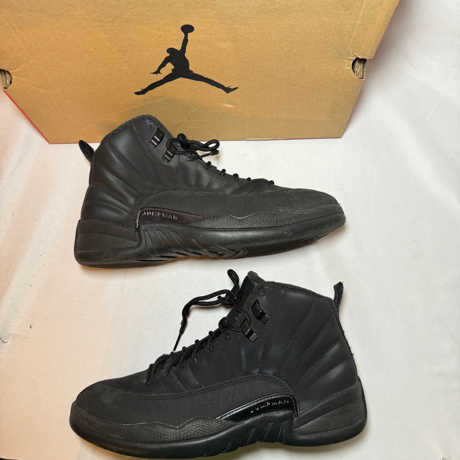 Air Jordan 12 Retro Winterized Triple Black Men's Shoes - Size 8.5