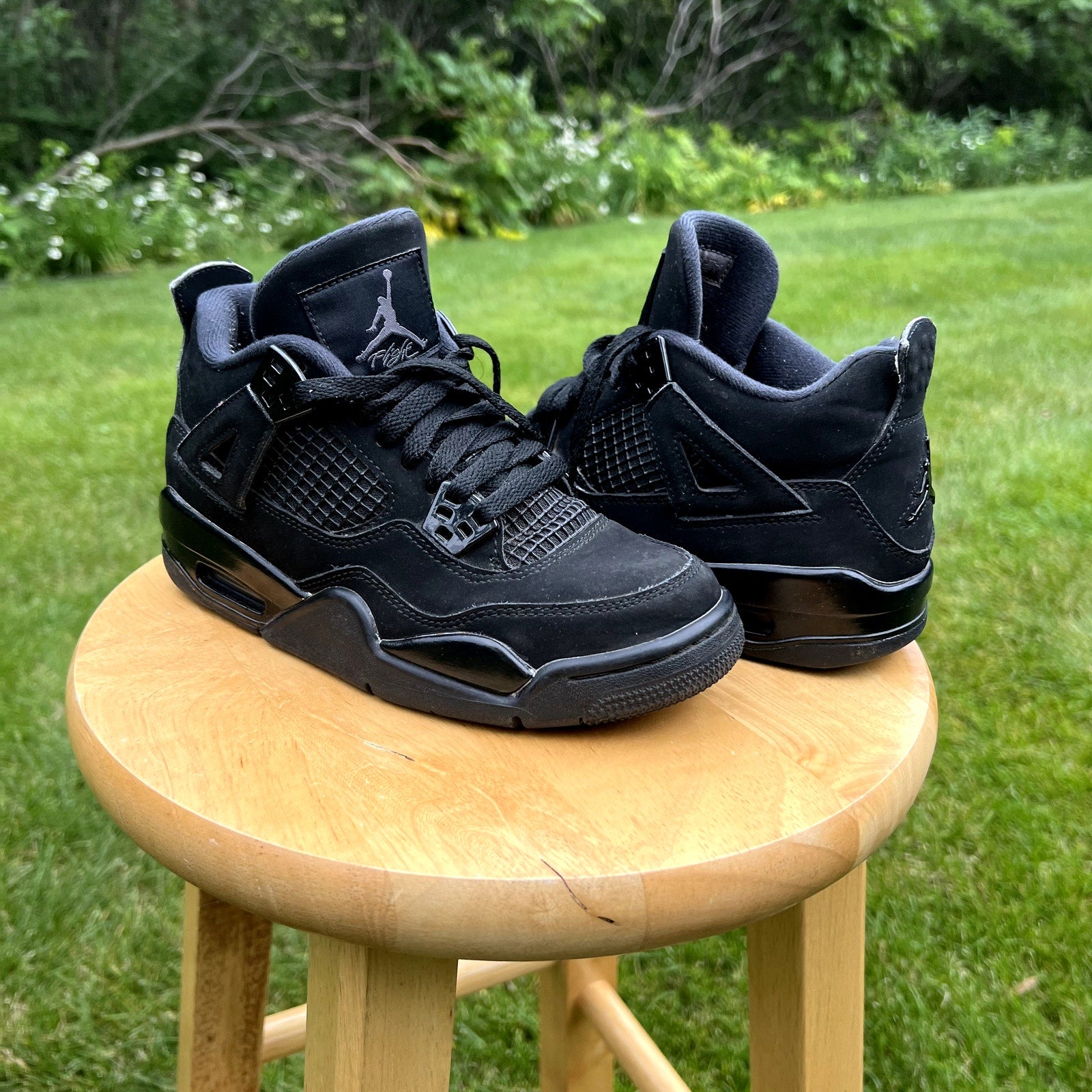 Air Jordan 4 Retro GS Black Cat 2020 Kids Shoes - Size 4