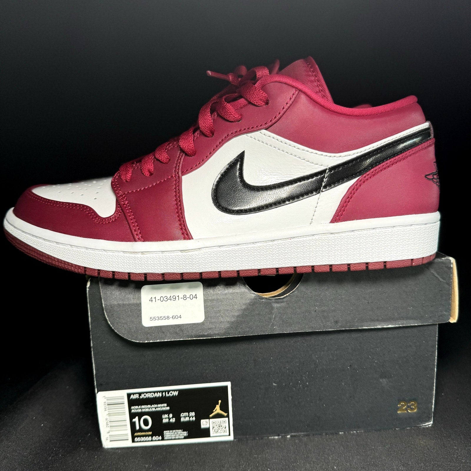 Air Jordan 1 Low Noble Red 2020 Men's Shoes  - Size 10