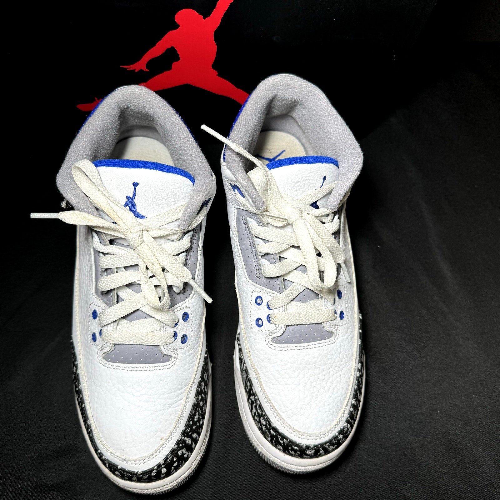 Air Jordan 3 Retro GS Racer Blue Kids Shoes - Size 6.5