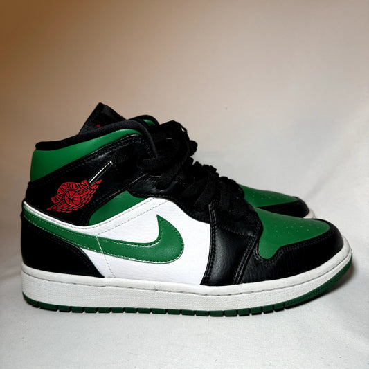 Air Jordan 1 Mid Pine Green Men's Shoes - Size 8