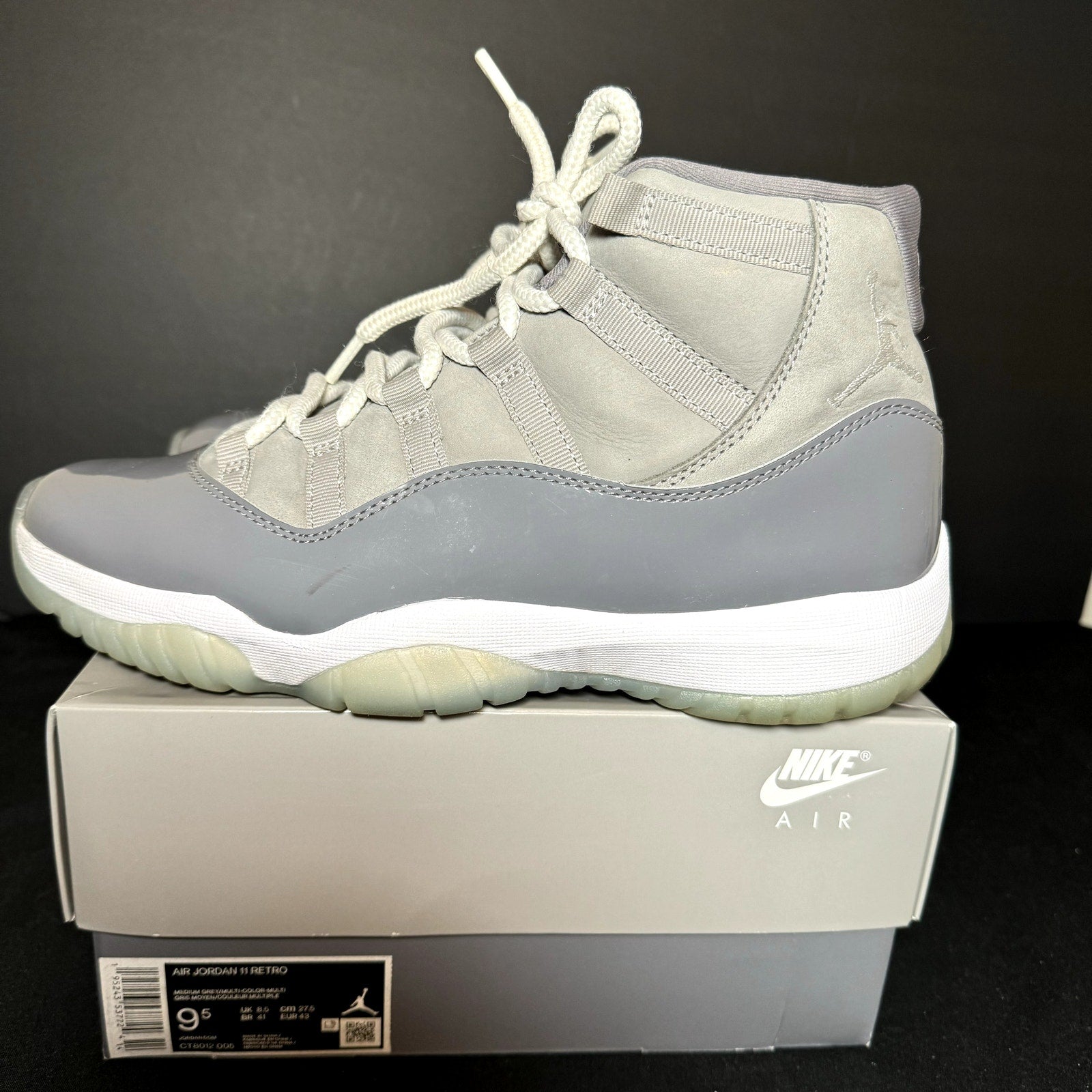 Air 11 Retro Cool Grey 2021 Men's Shoes - Size 9.5