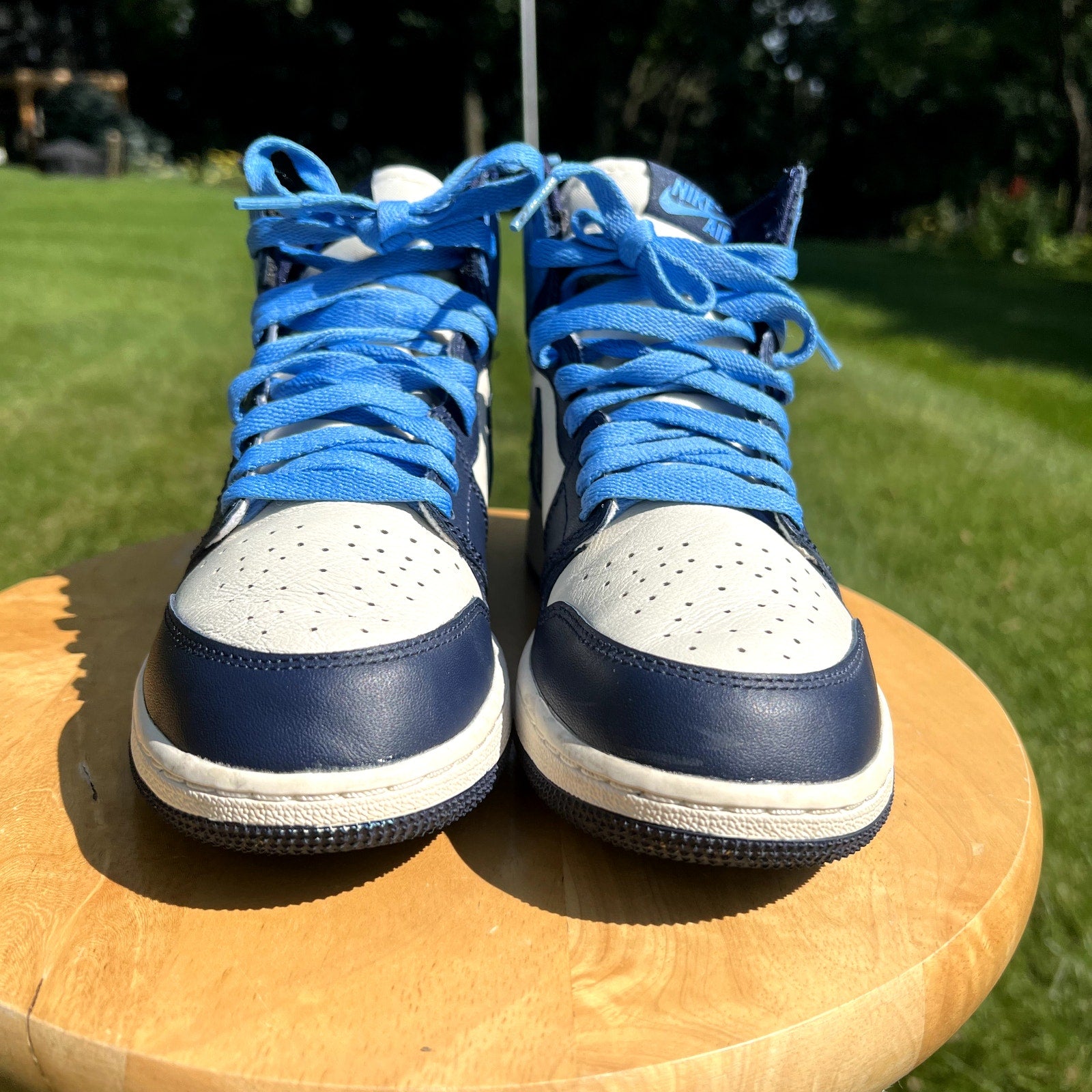 Air Jordan 1 Retro High OG GS Obsidian Kids Shoes - Size 5.5