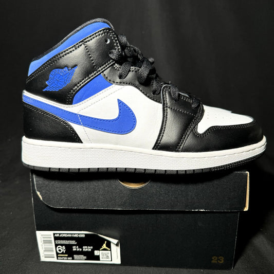 Air Jordan 1 Mid GS Racer Blue 2021 Kids Shoes - Size 6.5