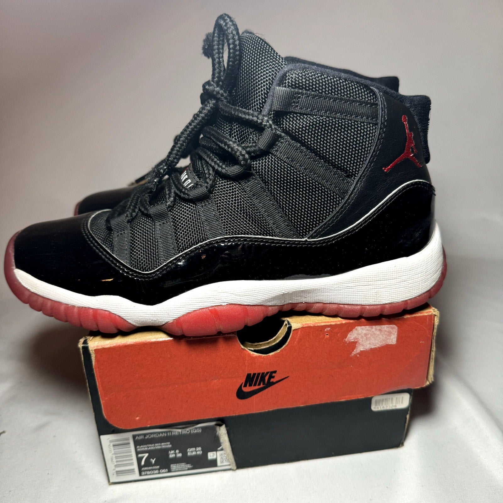 Air Jordan 11 Retro GS Bred 2019 Kids Shoes - Size 7