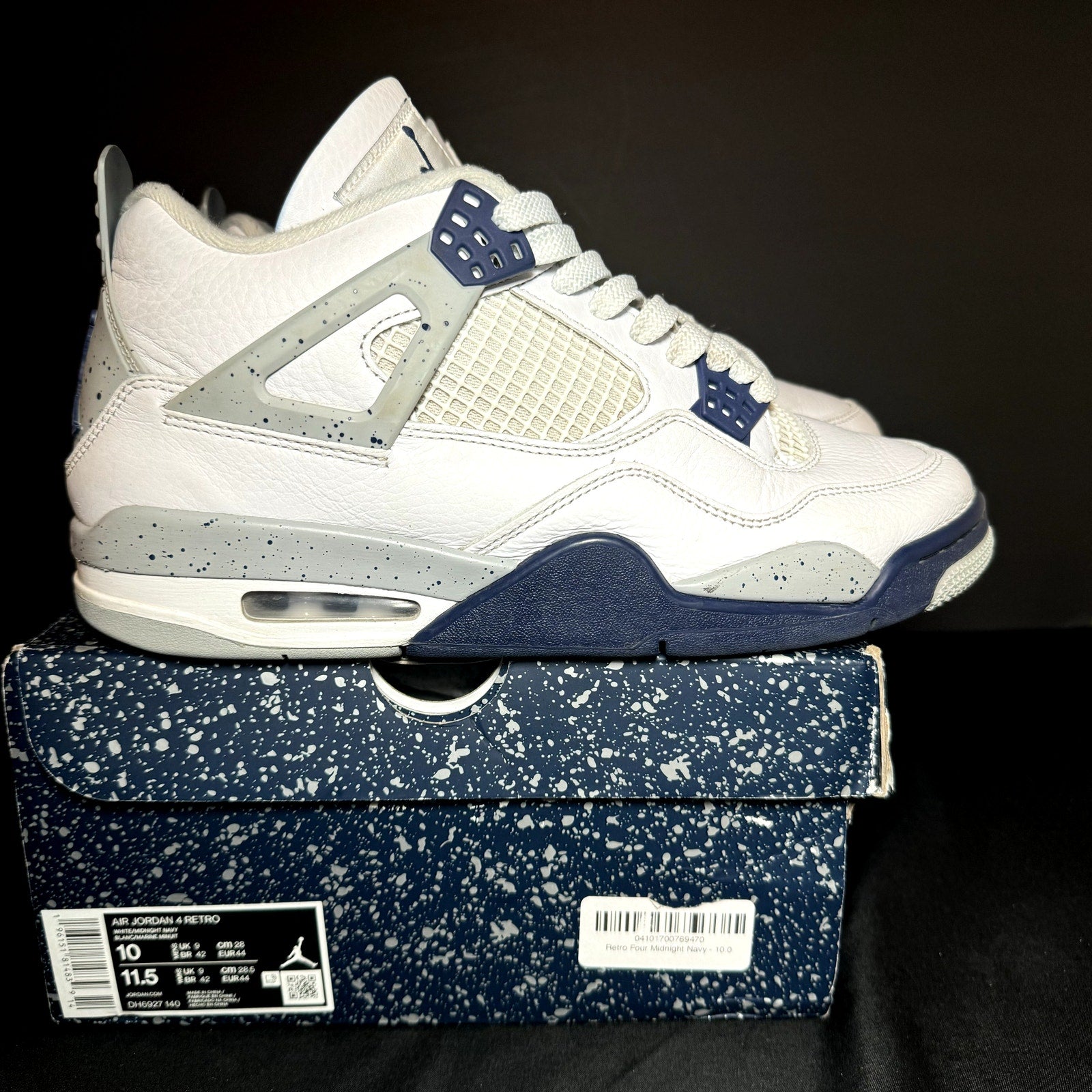 Air Jordan 4 Retro Midnight Navy Men's Shoes - Size 10