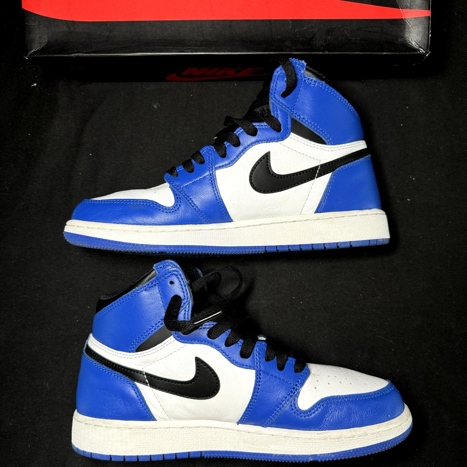 Air Jordan 1 Retro High OG BG Game Royal 2018 Kids Shoes - Size 6.5