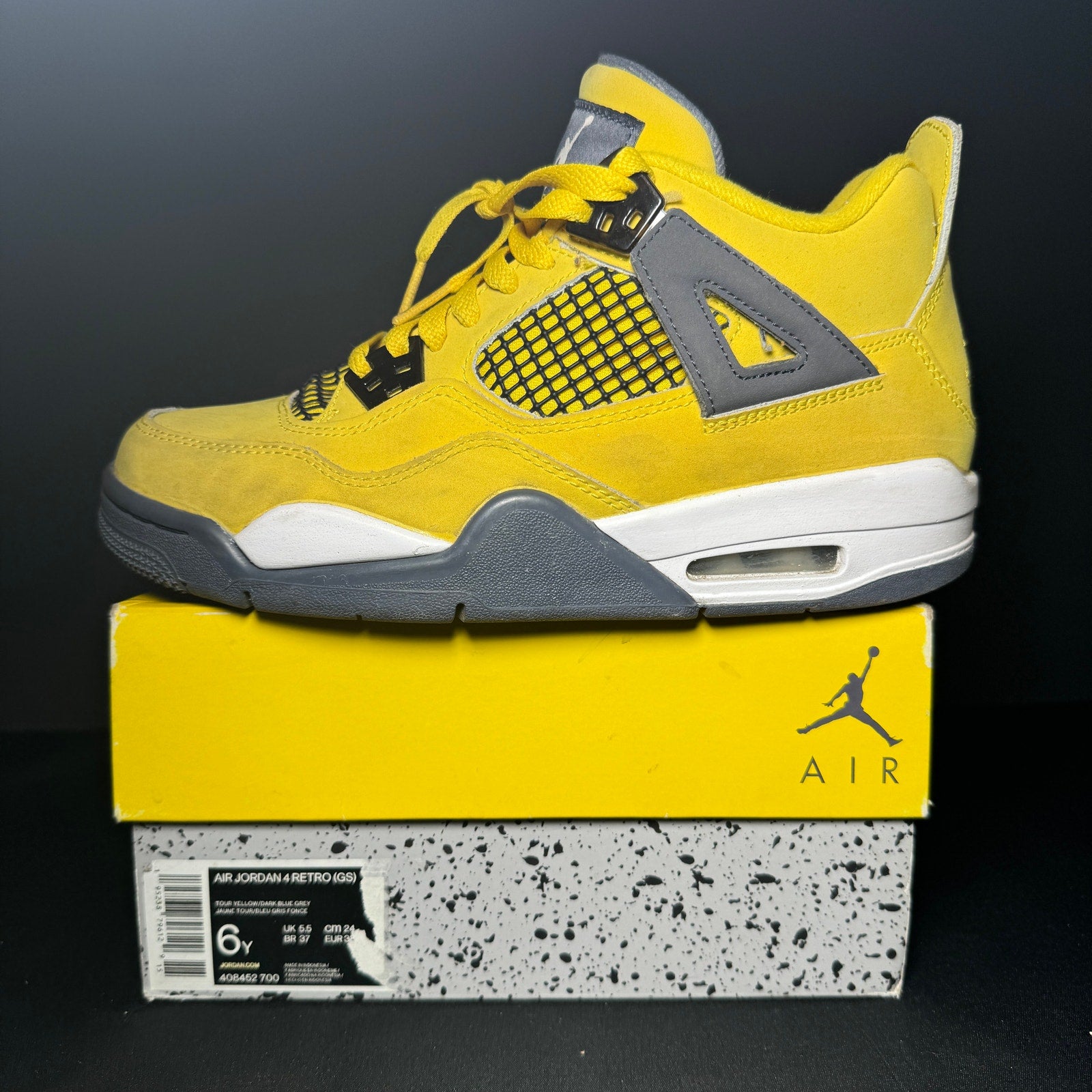 Air Jordan 4 Retro GS Lightning 2021 Kids Shoes - Size 6