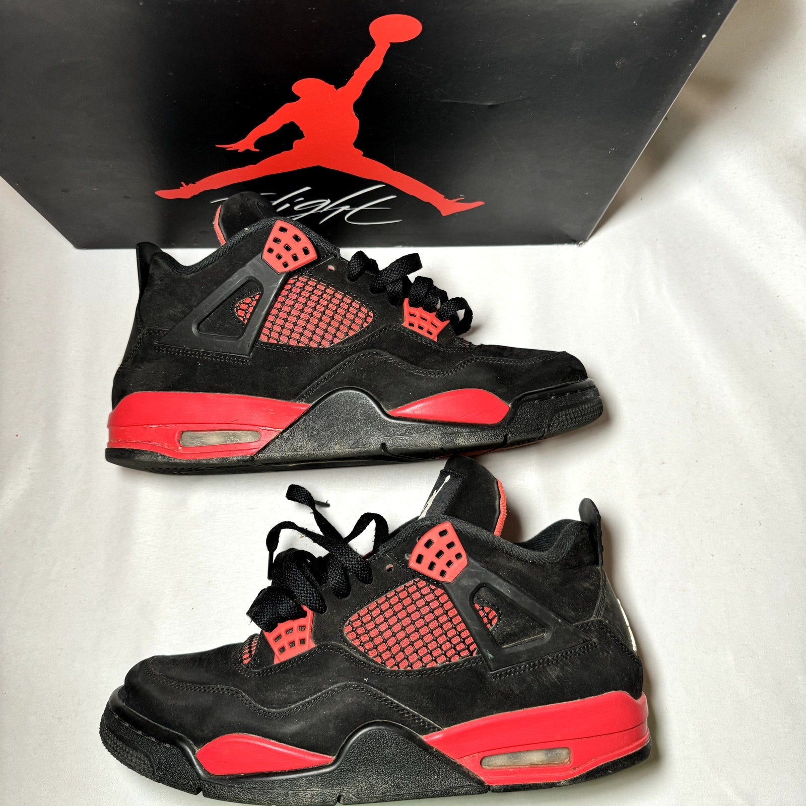 Air Jordan 4 Retro Red Thunder Men's Shoes - Size 9.5