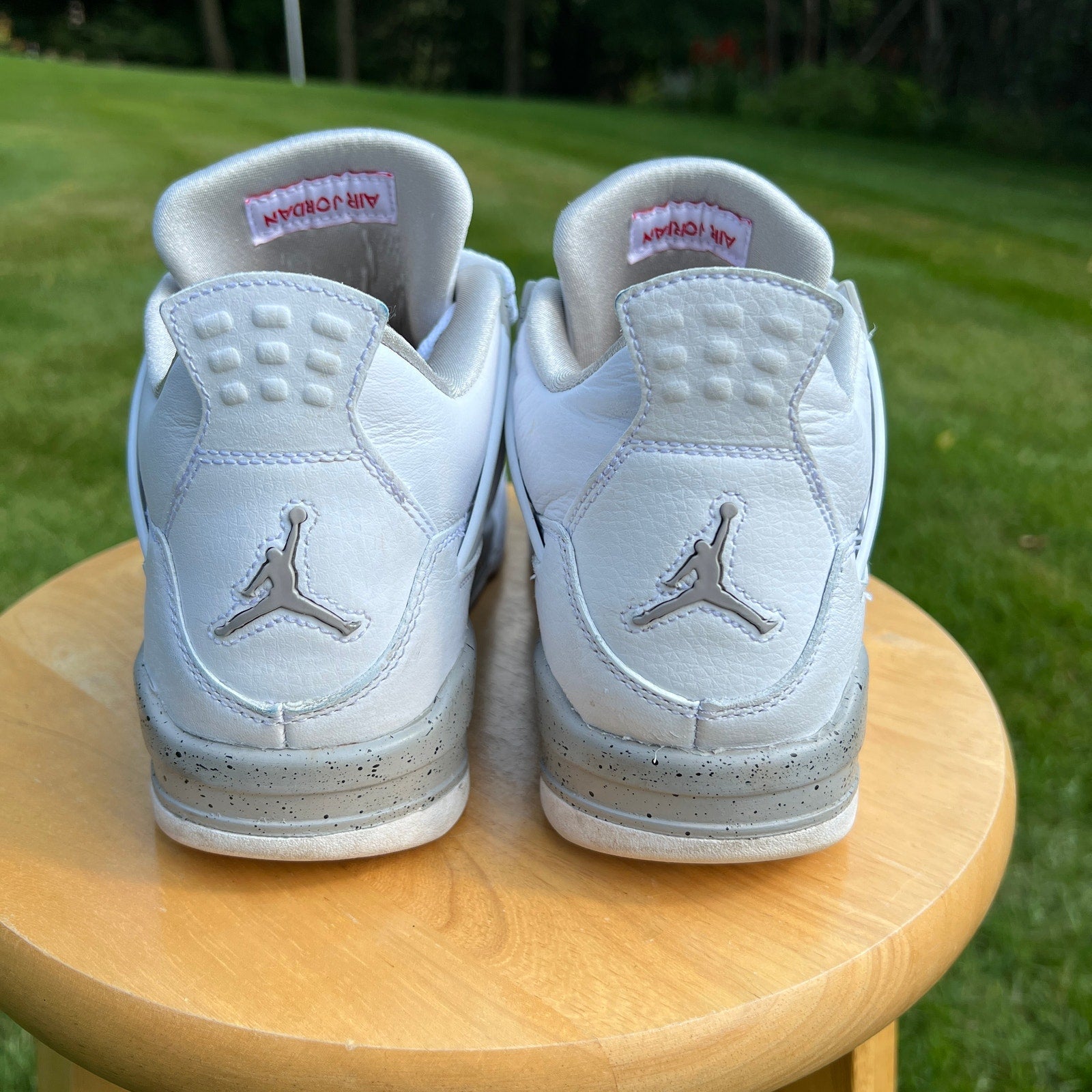 Air Jordan 4 Retro GS White Oreo Kids Shoes - Size 7