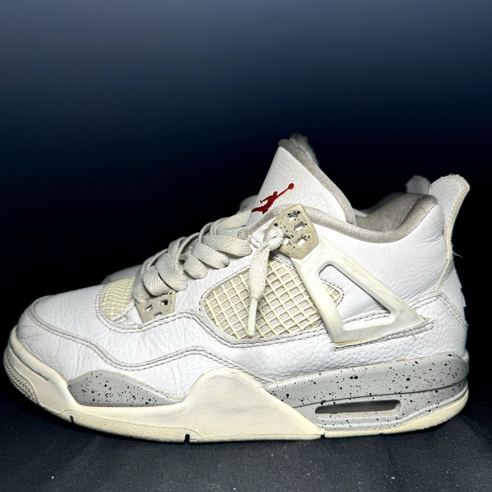 Air Jordan 4 Retro GS White Oreo Kids Shoes - Size 6.5