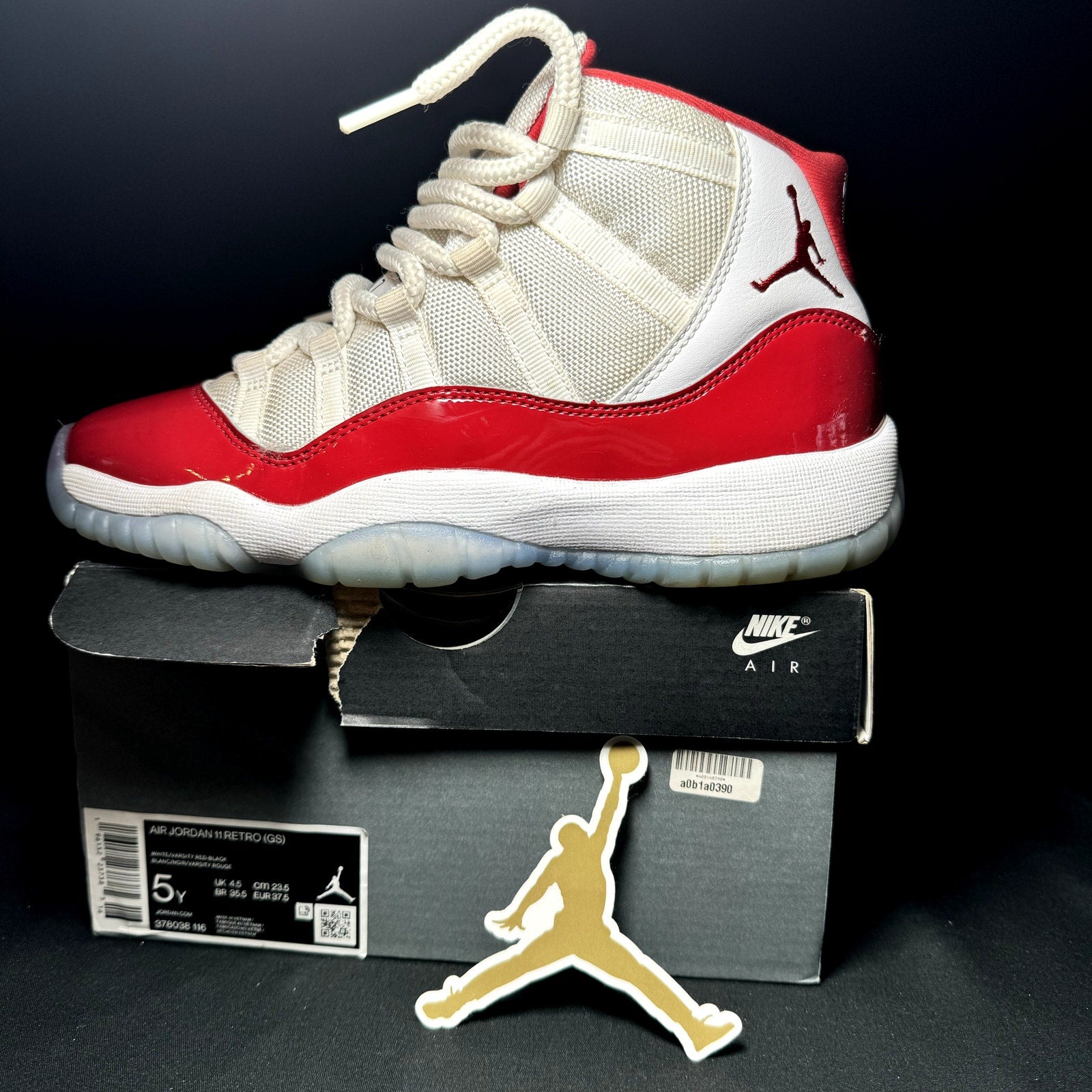 Air Jordan 11 Retro GS Cherry 2022 Kids Shoes - Size 5