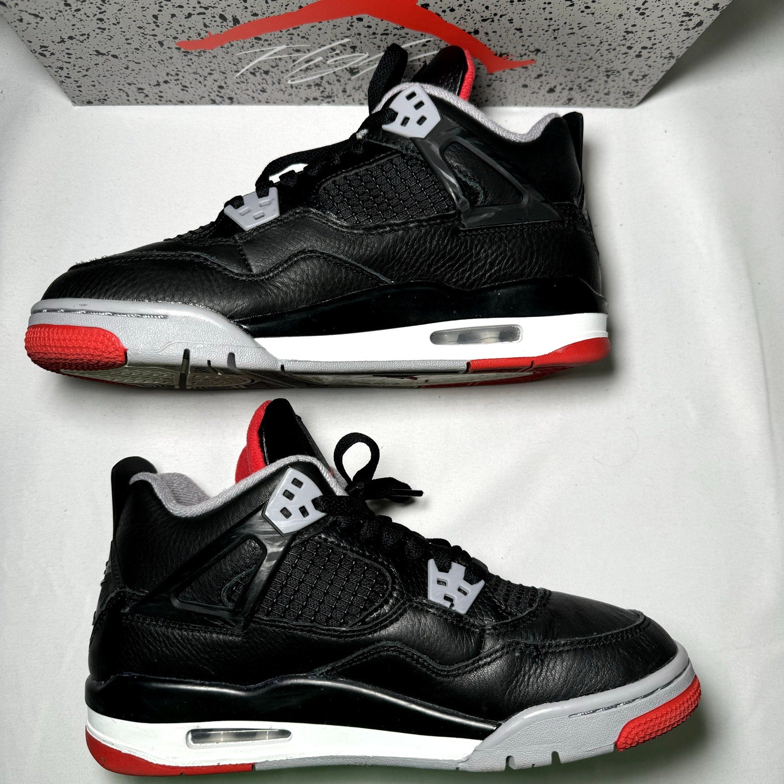 Air Jordan 4 Retro GS Bred Reimagined Kids Shoes - Size 6.5