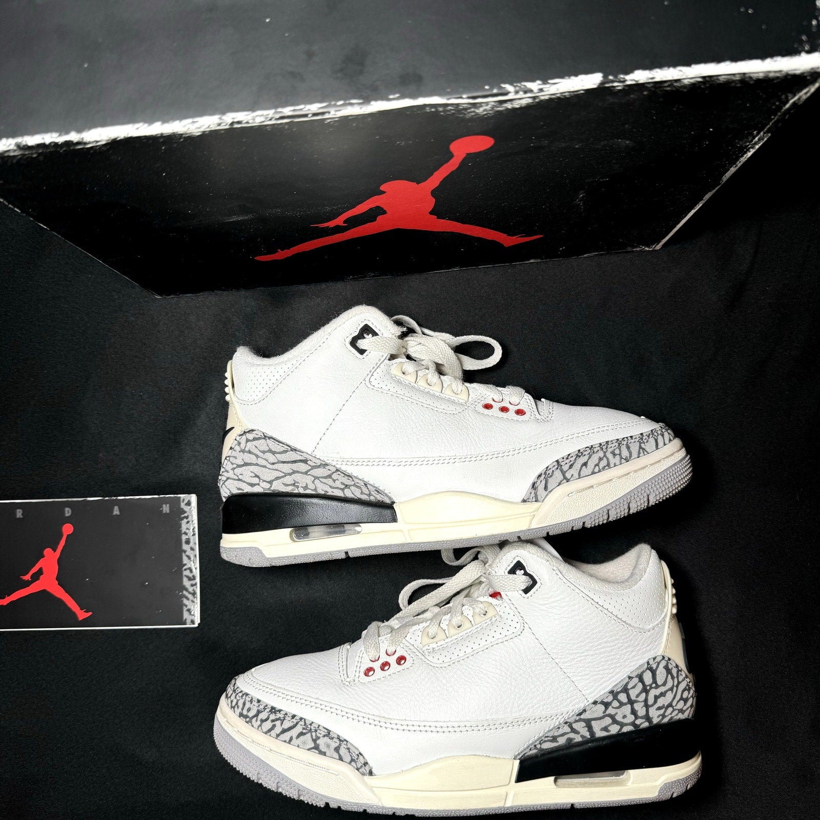 Air Jordan 3 Retro White Cement Reimagined Kids Shoes - Size 4.5