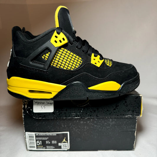 Air Jordan 4 Retro GS Thunder 2023 Kids Shoes - Size 5.5