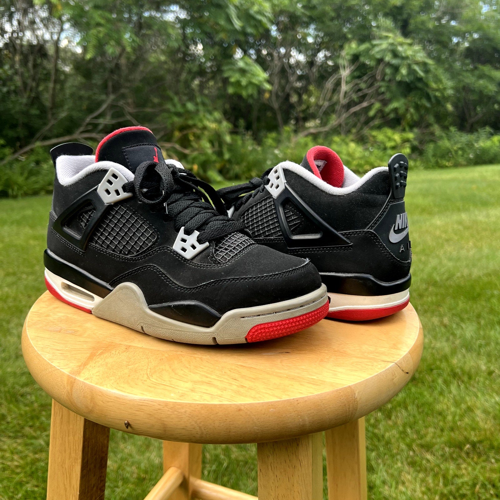 Air Jordan 4 Retro OG GS Bred 2019 Kids Shoes - Size 5.5