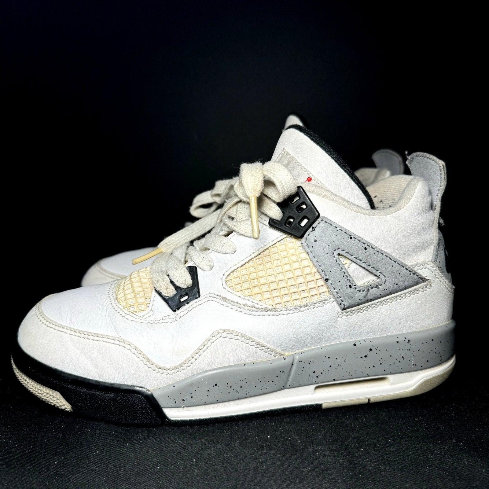 Air Jordan 4 Retro OG BG White Cement 2016 Kids Shoes - Size 5