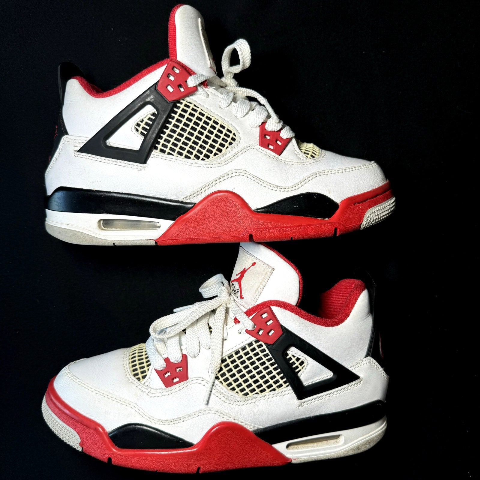 Air Jordan 4 Retro OG GS Fire Red 2020 Kids Shoes - Size 7