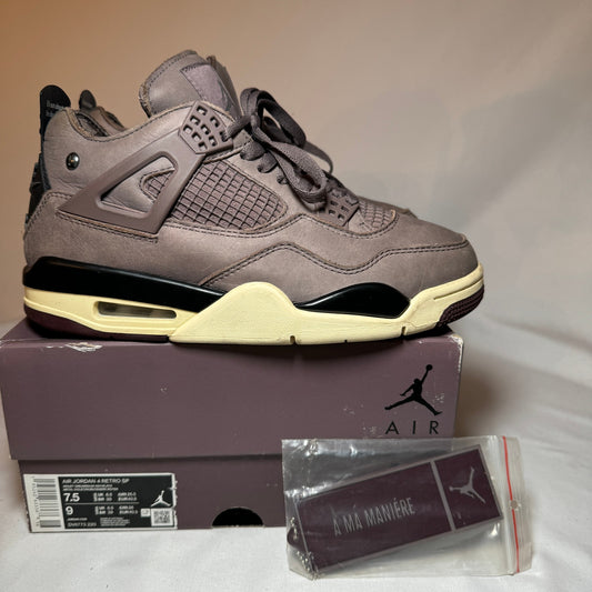 A Ma Maniére x Air Jordan 4 Retro Violet Ore Men's Shoes - Size 7.5