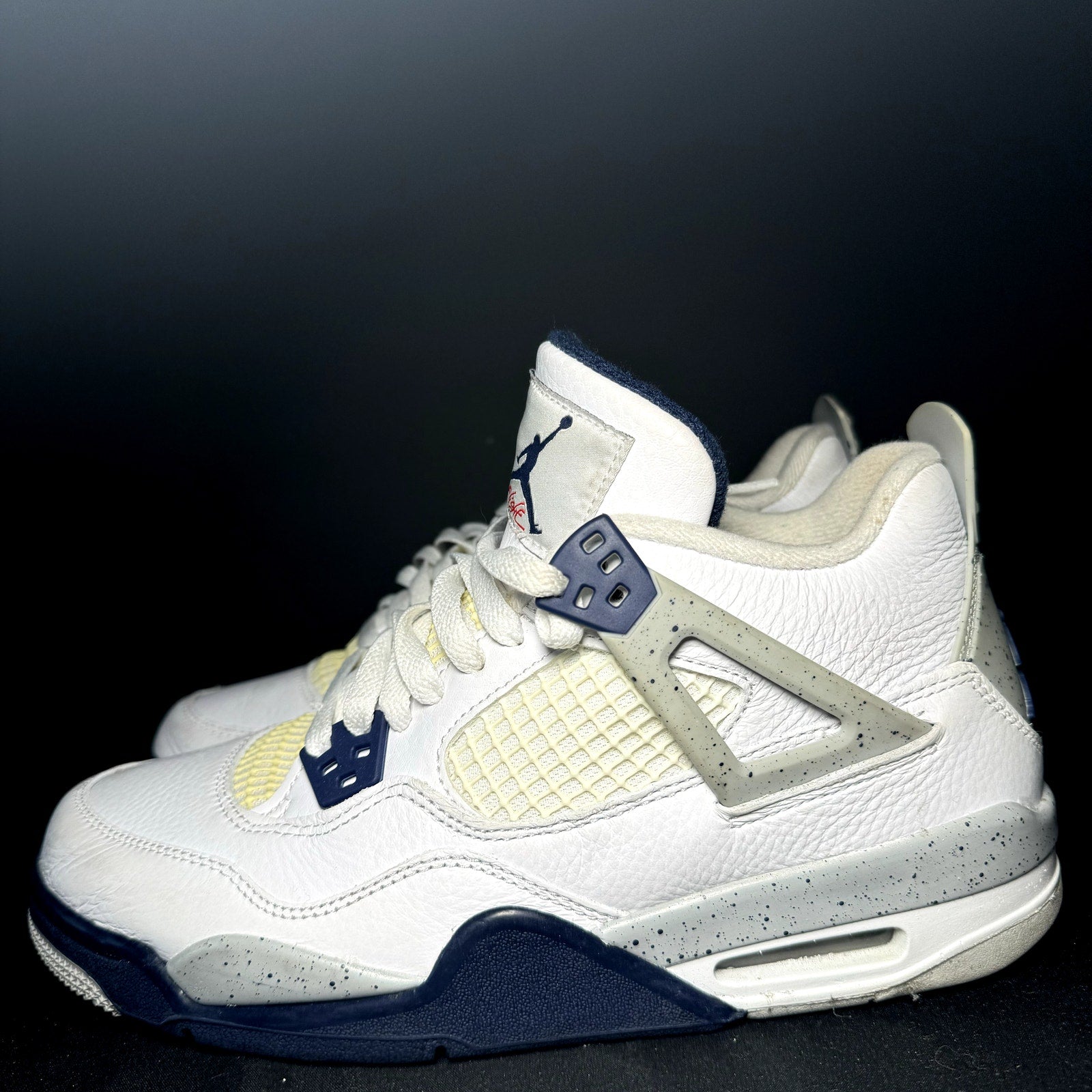 Air Jordan 4 Retro GS Midnight Navy Kids Shoes - Size 7