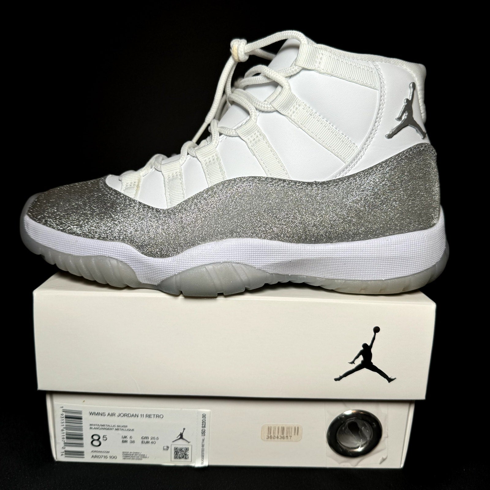 Air Jordan 11 Retro Vast Grey Women's Shoes - Size 8.5