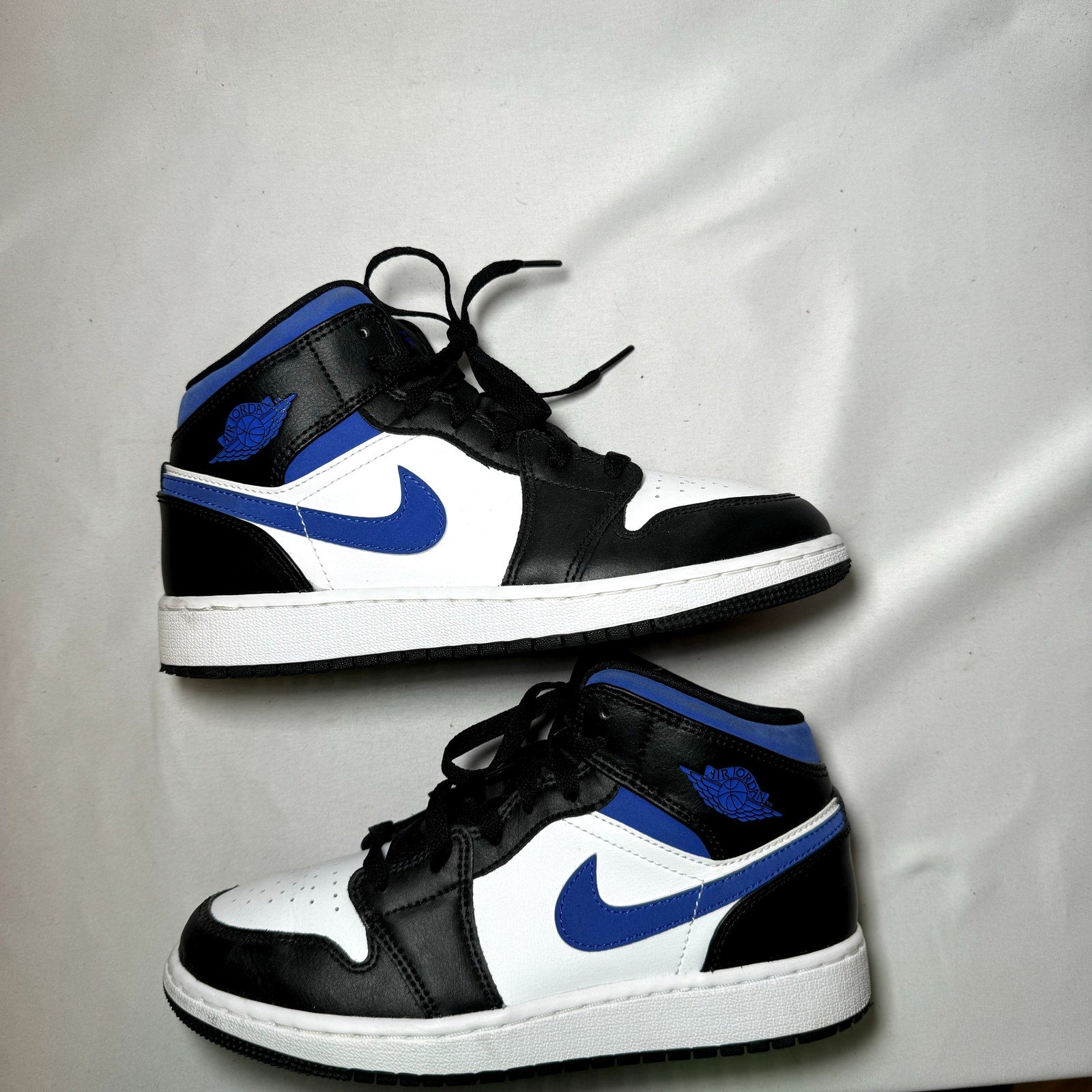 Air Jordan 1 Mid GS Racer Blue Kids Shoes - Size 5