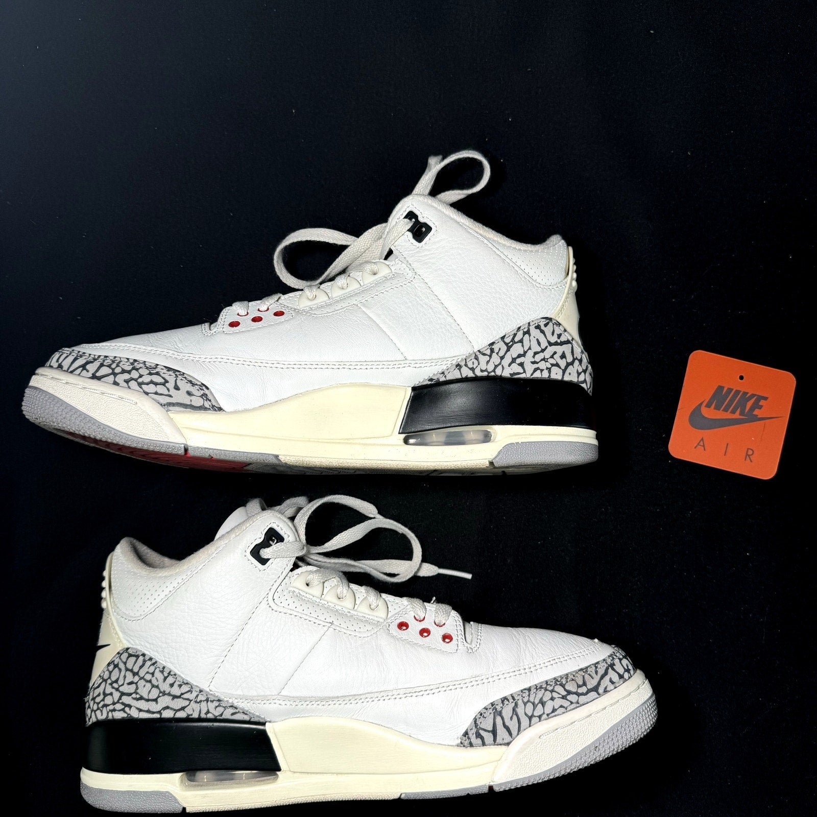 Air Jordan 3 Retro White Cement Reimagined Men's Shoes - Size 9.5