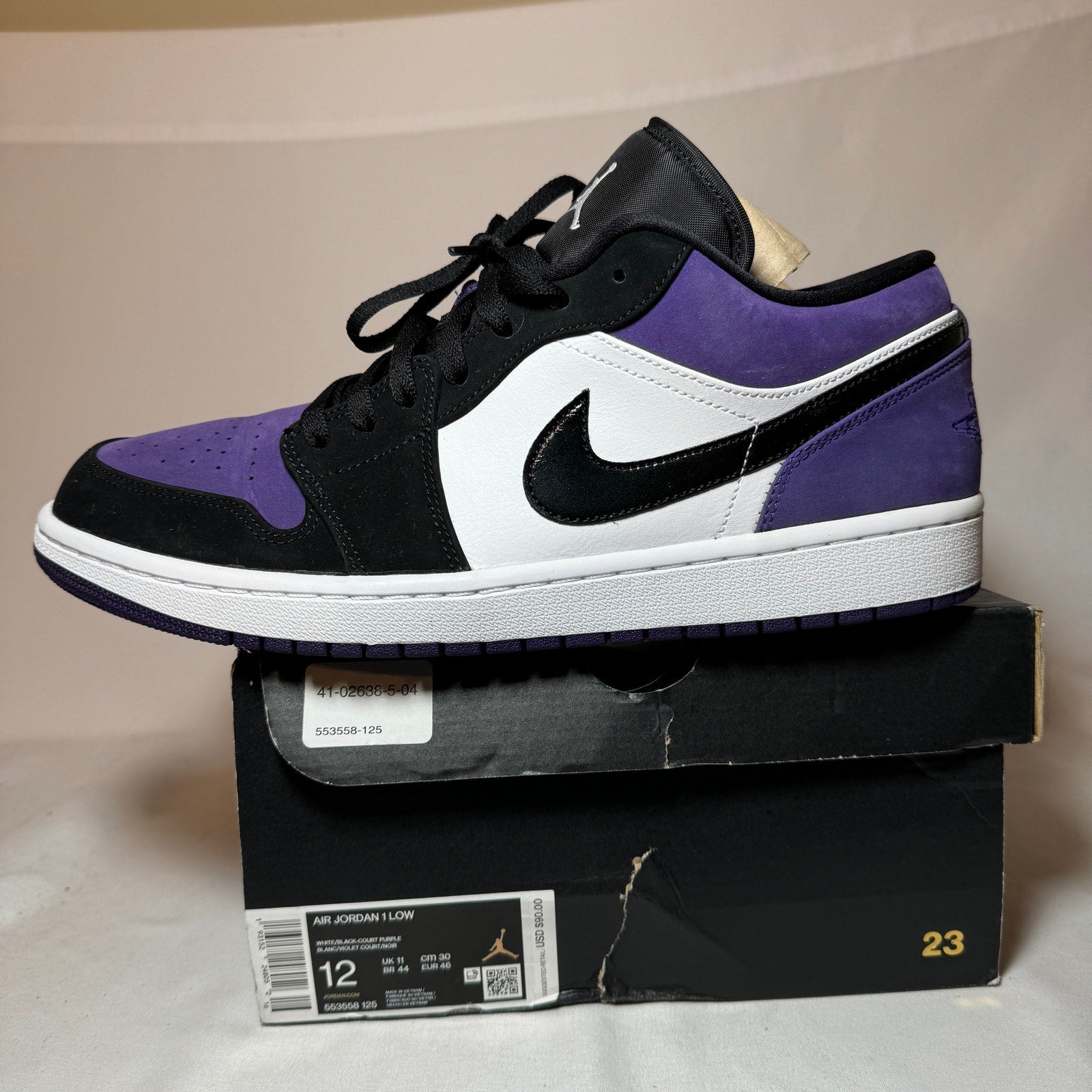 Air Jordan I Low Court Purple Men's Shoes - Size 12