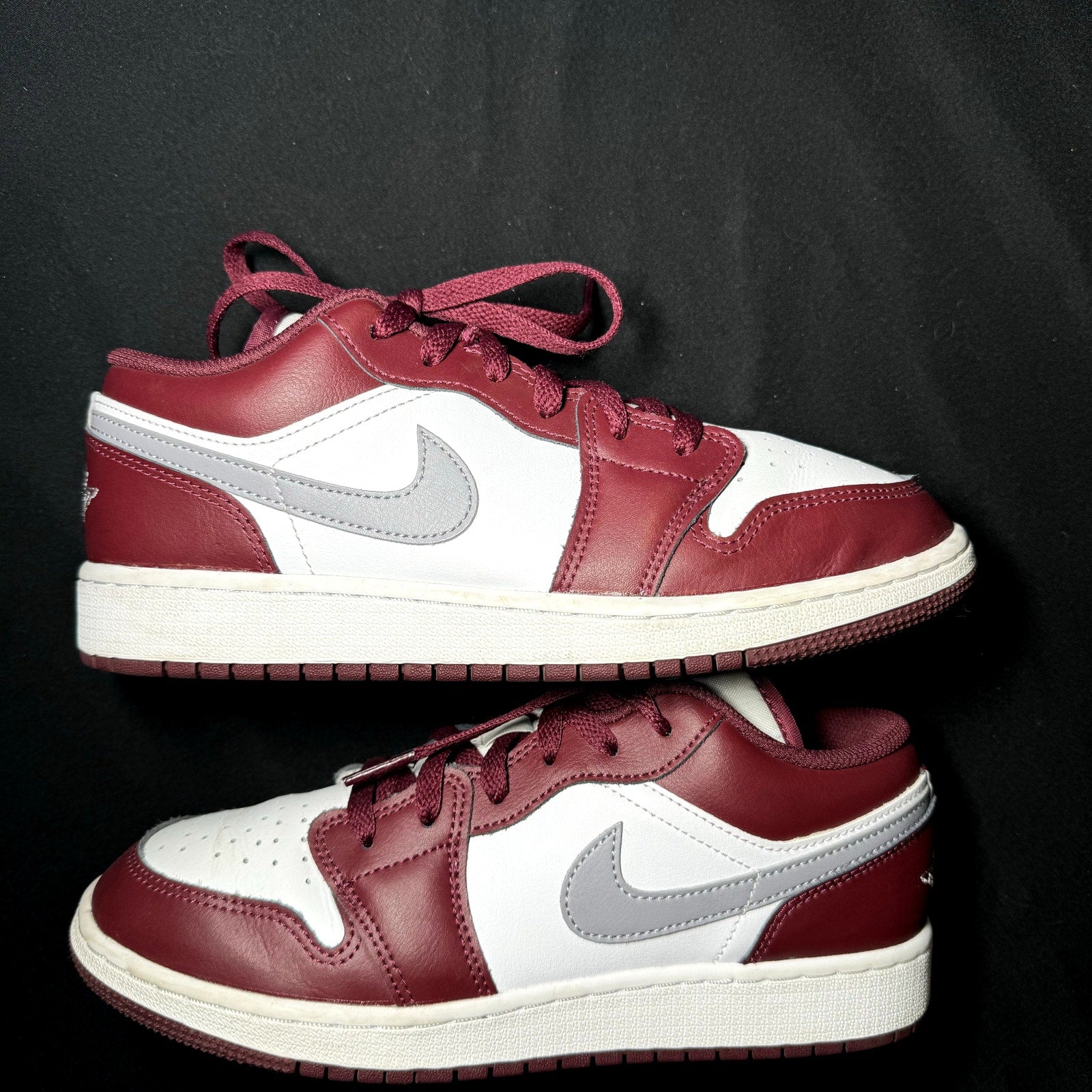 Air Jordan 1 Low GS Cherrywood Red Kids Shoes - Size 6