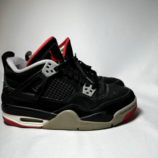 Air Jordan 4 Retro OG GS Bred 2019 Kids Shoes - Size 6