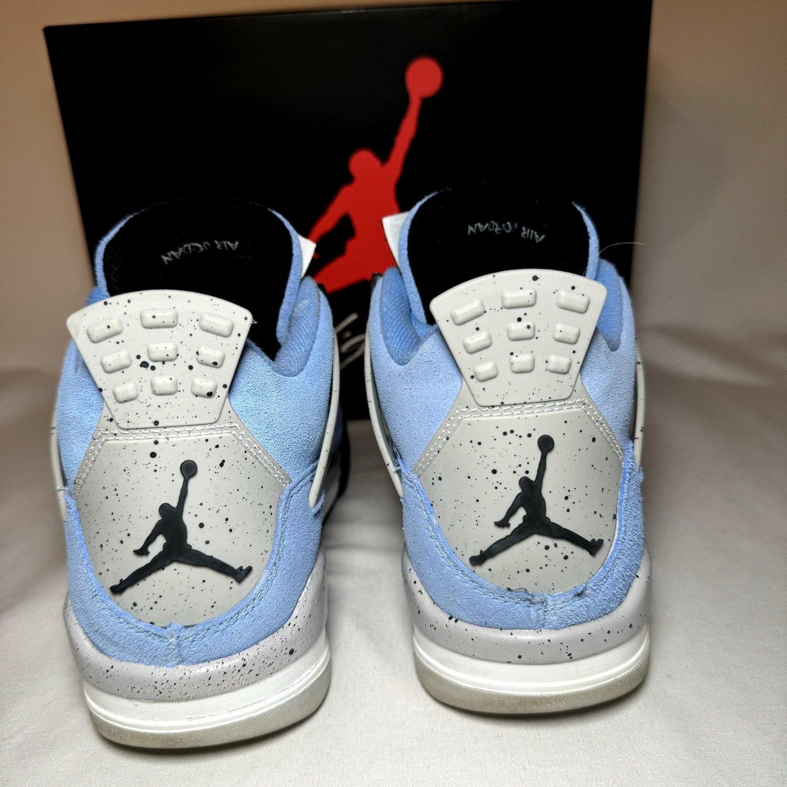 Air Jordan 4 Retro GS University Blue Kids Shoes - Size 6.5