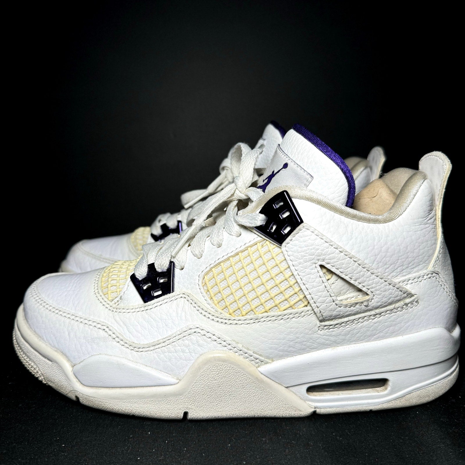 Air Jordan 4 Retro GS Purple Metallic Kids Shoes - Size 6