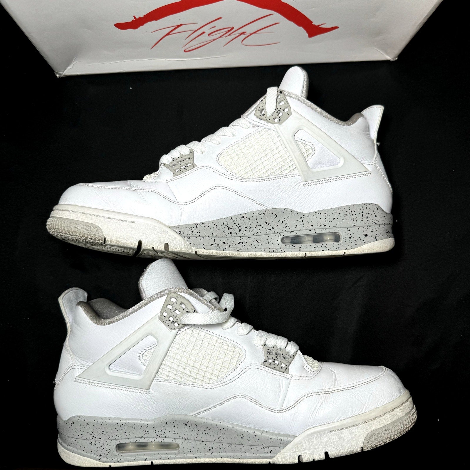 Air Jordan 4 Retro White Oreo Men's Shoes - Size 12