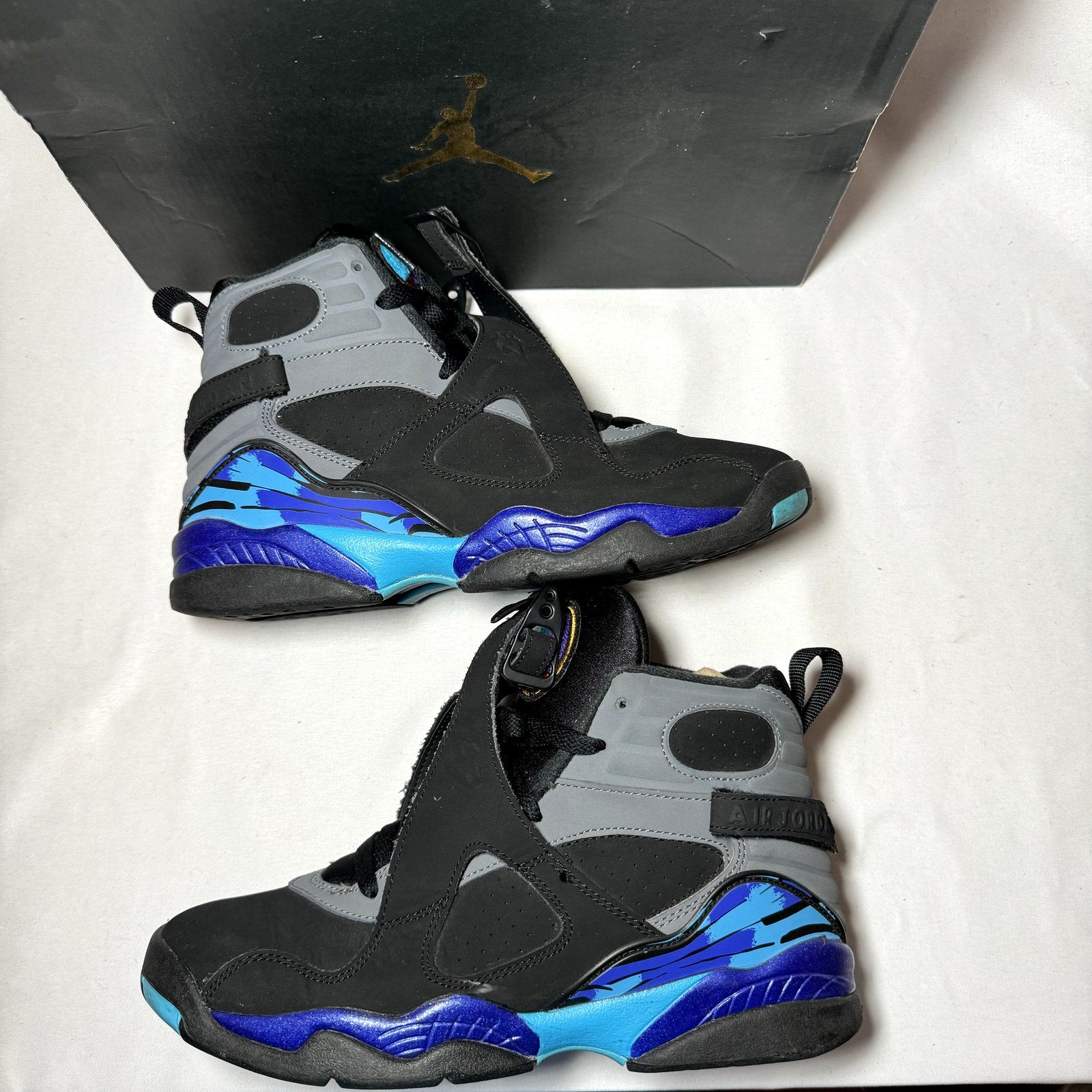 Air Jordan 8 Retro BG Aqua 2015 Kids Shoes - Size 6.5