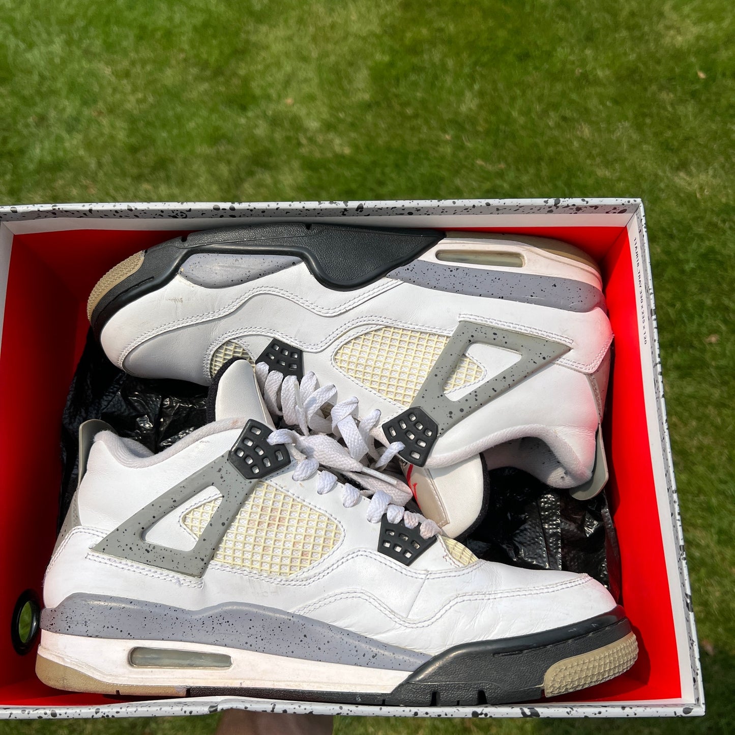 Air Jordan 4 Retro White Cement 2012 Men's Shoes - Size 9.5