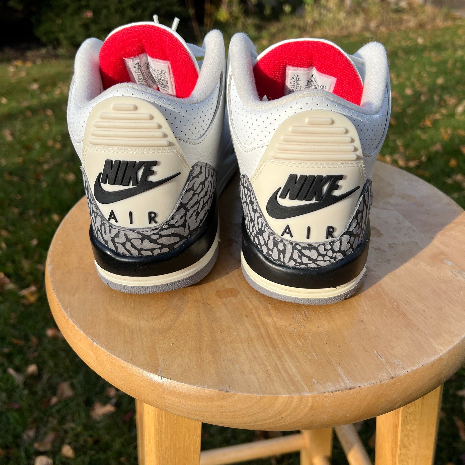 Air Jordan 3 Retro GS White Cement Reimagined Kids Shoes - Size 6.5