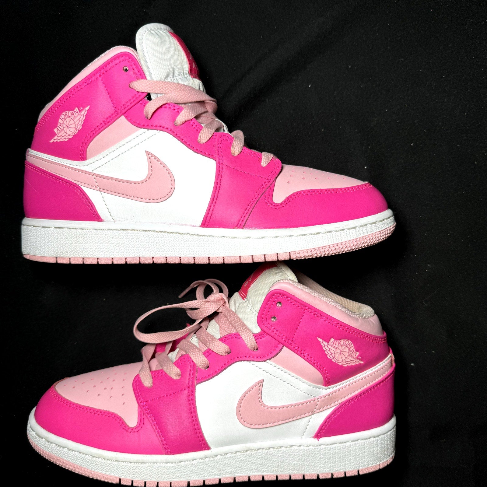 Air Jordan 1 Mid GS Fierce Pink Men's Shoes - Size 7