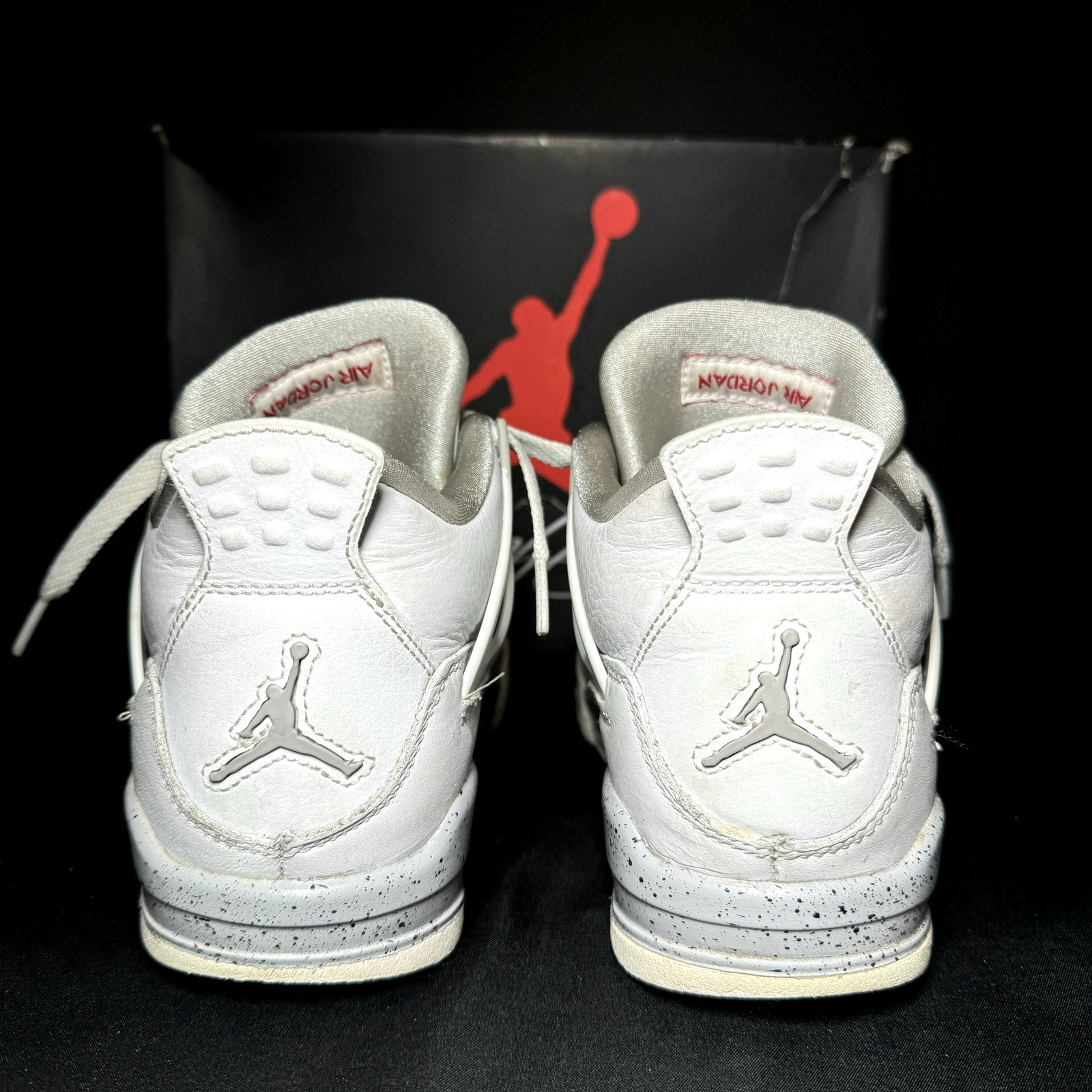 Air Jordan 4 Retro GS White Oreo Kids Shoes - Size 5