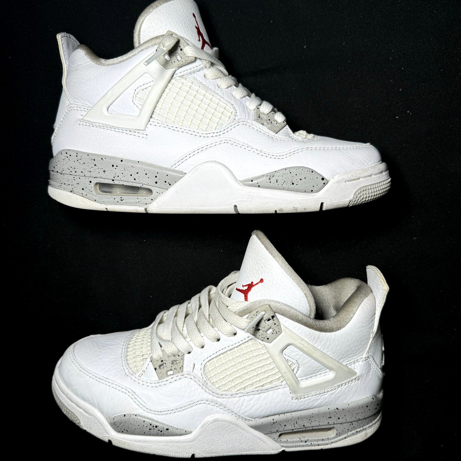 Air Jordan 4 Retro GS White Oreo Kids Shoes - Size 5