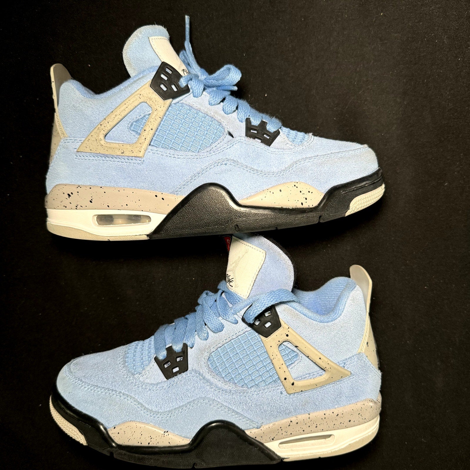 Air Jordan 4 Retro GS University Blue Kids Shoes - Size 4