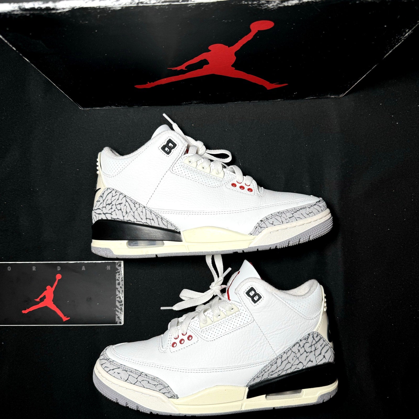 Air Jordan 3 Retro White Cement Reimagined Kids Shoes - Size 6