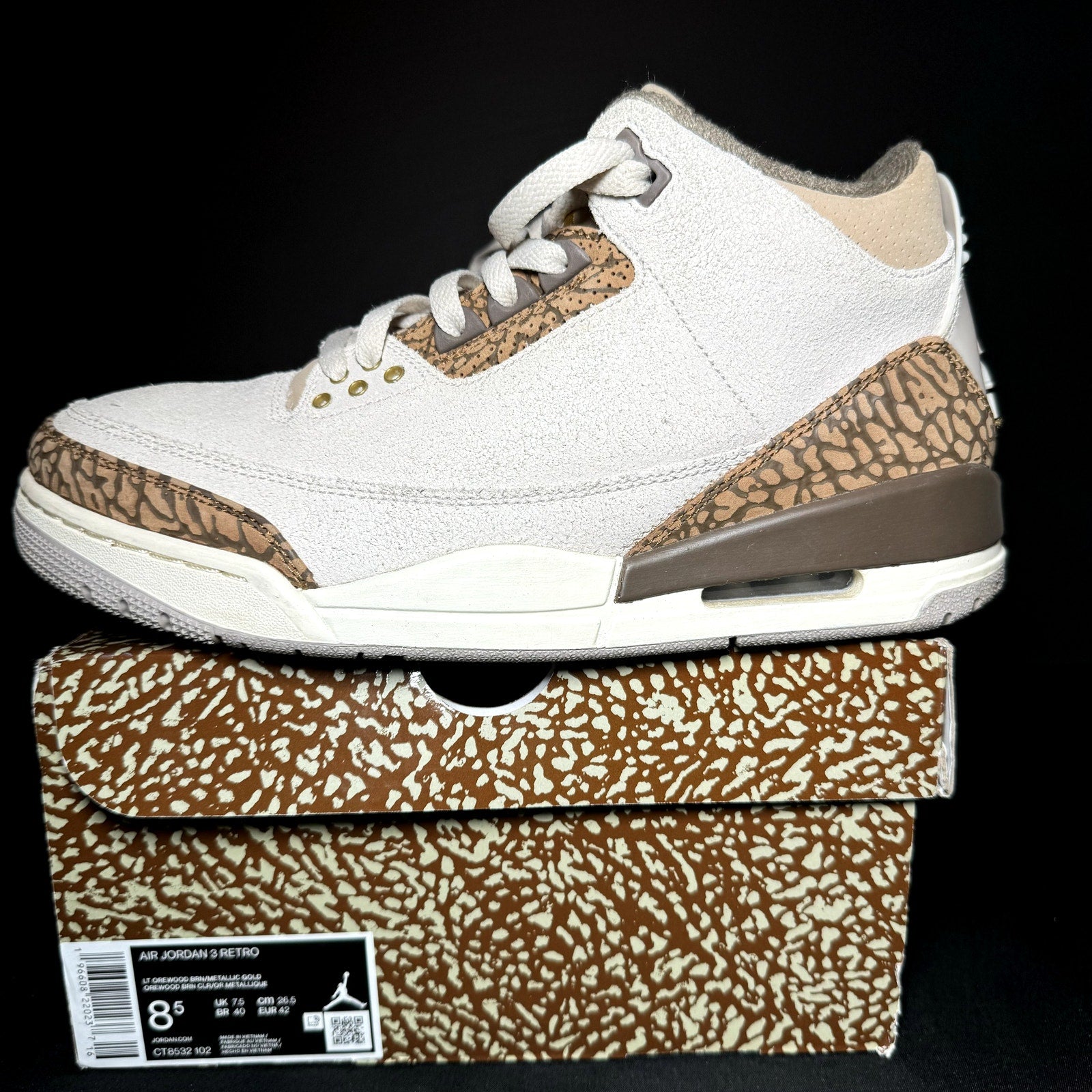 Air Jordan 3 Retro Palomino Men's Shoes - Size 8